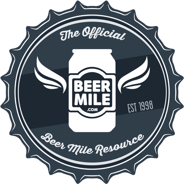 The original beermile.com logo, reimagined as a bottle cap badge