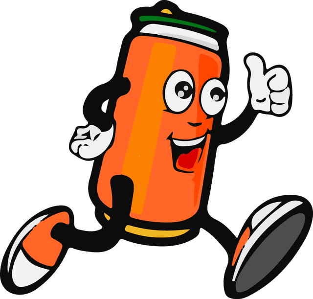 Tinny, the official Beer Mile mascot